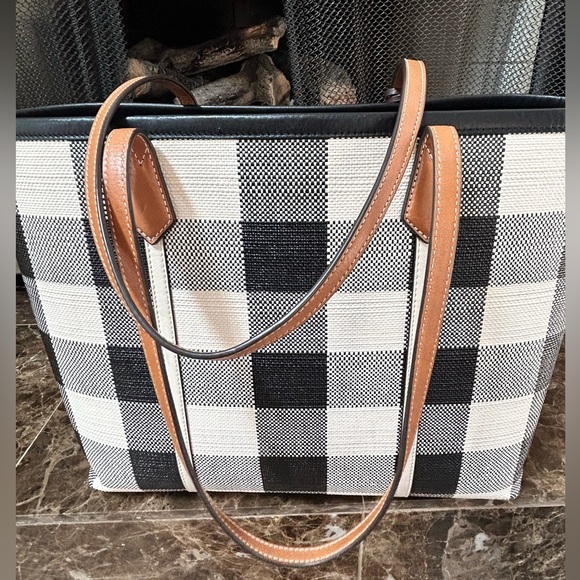 Tory Burch Gingham Tote - Picture 8 of 14